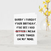 lustiger verspäteter Geburtstag Karte (Gelbe Blume)