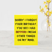 lustiger verspäteter Geburtstag Karte (Gelbe Blume)