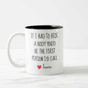 Lustiger Verstecke Eine Leiche Bester Freund Benut Zweifarbige Tasse