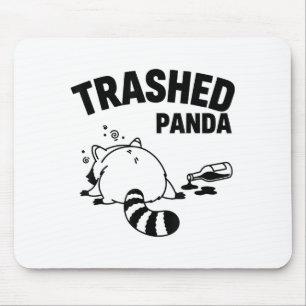 Lustiger, verwüsteter Panda-Waschbär bekommt humor Mousepad