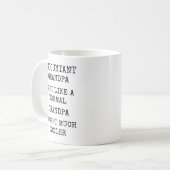 Lustiger viel cooler Buchhalter Opa Kaffeetasse (Vorderseite Links)