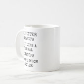 Lustiger Viel Kühlerer Zimmermann Opa Kaffeetasse (Vorderseite Links)