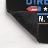 Lustiger vierter 4. Juli Feuerwerksdirektor Ich la Mousepad (Ecke)