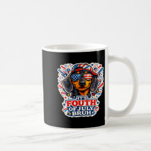 Lustiger vierter Juli bruh Dachshund Hund patrioti Kaffeetasse