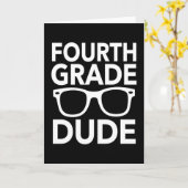 Lustiger Viertklässler Grundschulschüler Karte (Gelbe Blume)