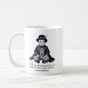 Lustiger viktorianischer Baby-Jungen-Druck Humor Kaffeetasse