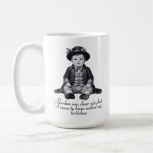 Lustiger viktorianischer Baby-Jungen-Druck Humor Kaffeetasse