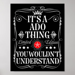 Lustiger Vintage-Ado-Name S und Ado-Name Es ist ei Poster