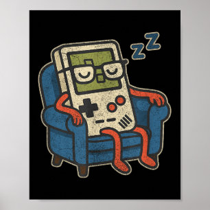 Lustiger Vintage Alter Gamer Retro Videospiel Alte Poster