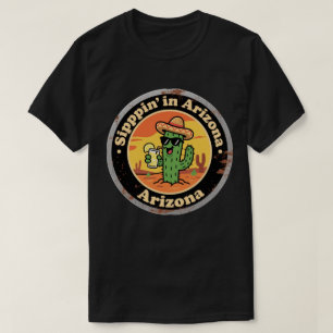 Lustiger Vintage-Arizona-Sippin-Kaktus T-Shirt