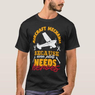 Lustiger Vintage-Auto-Flugzeugmechaniker-Typografi T-Shirt