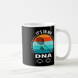 Lustiger Vintage-Badminton-Shuttle Badminton-Spiel Kaffeetasse