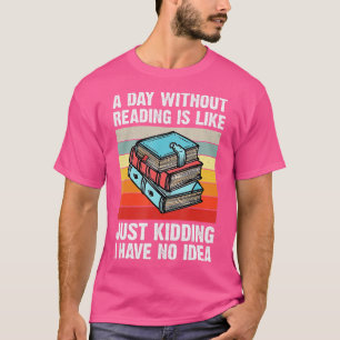 Lustiger Vintage-Buchleselehrer liest Bücher Nerd T-Shirt