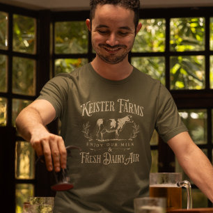 Lustiger Vintage-Daddy-Witz Farm-Frisch-Kuh T-Shirt