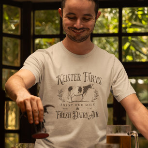 Lustiger Vintage-Daddy-Witz Farm-Frisch-Kuh T-Shirt