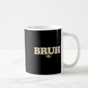 Lustiger Vintage-Frosch-Attitude-Meme - Bruh-Frosc Kaffeetasse