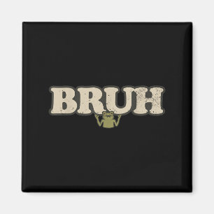 Lustiger Vintage-Frosch-Attitüde-Meme - Bruh Frosc Magnet
