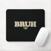 Lustiger Vintage-Frosch-Attitude-Meme - Bruh-Frosc Mousepad (Mit Mouse)