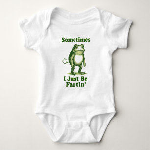 Lustiger Vintage-Frosch Baby Strampler