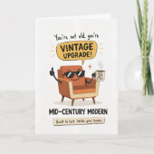 Lustiger Vintage-Geburtstag Upgrade Karte (Vorderseite)