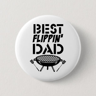 Lustiger Vintage Grill Daddy - Grillen und Nachfül Button