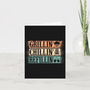 Lustiger Vintage-Grill-Vater - Grillen Chillen Nac Karte