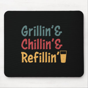 Lustiger Vintage-Grill-Vater - Grillen Chillen Nac Mousepad