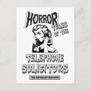 Lustiger Vintage-Horrorfilm Postkarte
