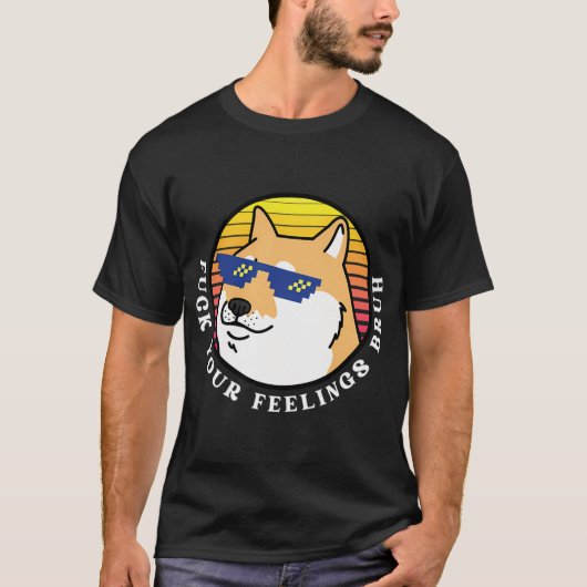 lustiger Vintage-Hund T-Shirt (Vorderseite)