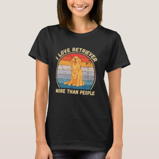 Lustiger Vintage Ich Liebe Retriever Mehr Als Mens T-Shirt
