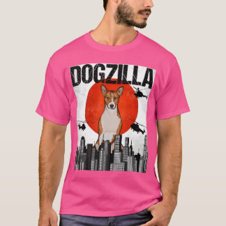 Lustiger Vintage-Japanischer Dogzilla Basenji lust T-Shirt