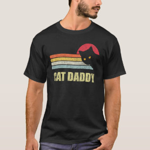 Lustiger Vintage-Katze Daddy Retro abgenutzt T-Shirt