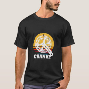 Lustiger Vintage mürrischer Fahrradfahrer Radfahre T-Shirt