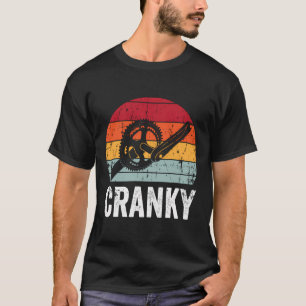 Lustiger Vintage mürrischer Fahrradfahrer Radfahre T-Shirt