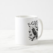 Lustiger Vintage-Rabe F-Caw-F Kaffeetasse (VorderseiteRechts)