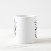 Lustiger Vintage-Rabe F-Caw-F Kaffeetasse (Mittel)