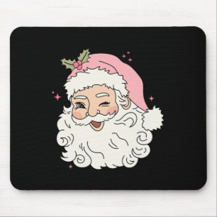 Lustiger Vintage Rosa Weihnachtsmann Rosa Weihnach Mousepad