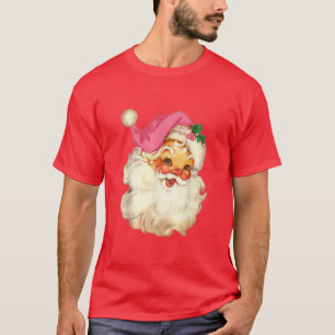 Lustiger Vintage Rosa Weihnachtsmann Rosa Weihnach T-Shirt