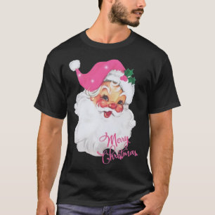 Lustiger Vintage Rosa Weihnachtsmann Rosa Weihnach T-Shirt