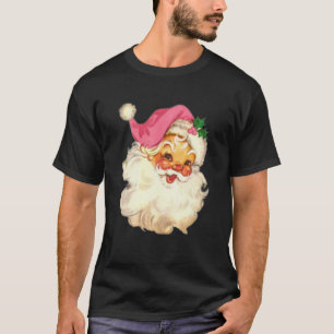 Lustiger Vintage Rosa Weihnachtsmann Rosa Weihnach T-Shirt