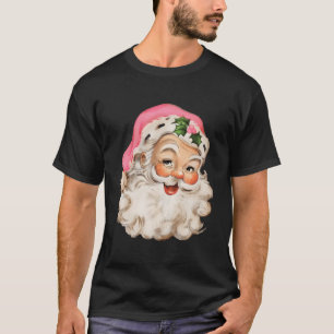 Lustiger Vintage-Rosa-Weihnachtsmann Rosa-Weihnach T-Shirt
