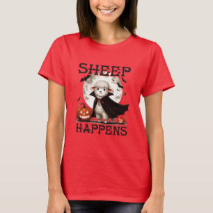 Lustiger Vintage-Schaf Happens Halloween T-Shirt