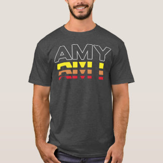 Lustiger Vintage-Sonnenuntergang Amy Vorname Amy G T-Shirt
