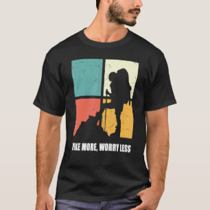 Lustiger Vintage-Wanderung Mehr Sorgen Weniger Out T-Shirt