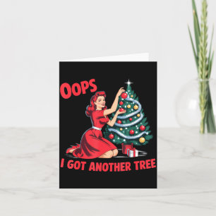 Lustiger Vintage-Weihnachten Oops, ich habe einen  Karte