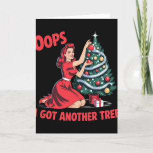 Lustiger Vintage-Weihnachten Oops, ich habe einen  Karte