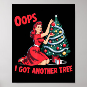 Lustiger Vintage-Weihnachts-Oops, ich habe einen w Poster