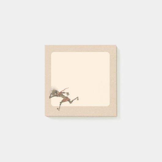 Lustiger Vintage-Yokai-Geist Post-it Klebezettel (Vorderseite)