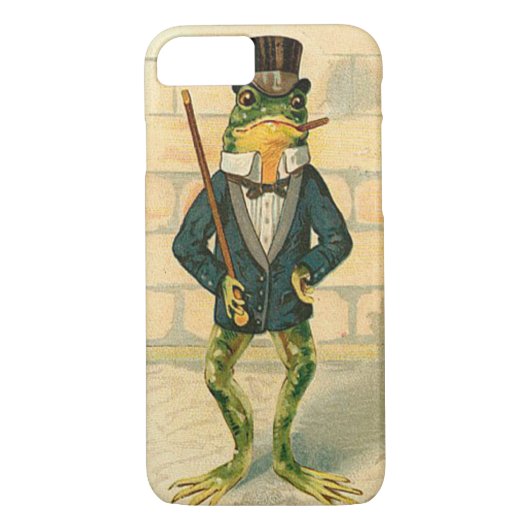 Lustiger Vintager Frosch Case-Mate iPhone Hülle (Rückseite)