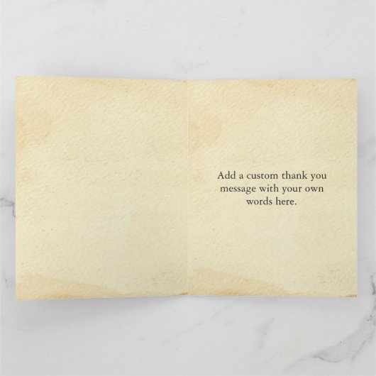 Lustiger Vintager Handriese danken Ihnen Dankeskarte (Innenseite)